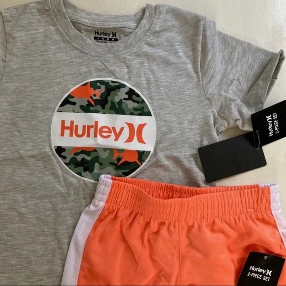 Hurley Camouflage Orange Shorts top set super cool 5110 - Picture 7 of 9